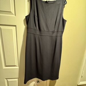Tahari Grey Pinstripe Dress